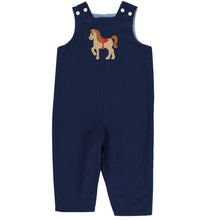 Load image into Gallery viewer, Delight your little one with the Horse Appliqué Reversible Jon Jon by Bailey Boys — two charming outfits in one! Featuring a spirited horse on one side and an adorable dog on the other, this versatile piece brings playful style and effortless charm to every moment!

