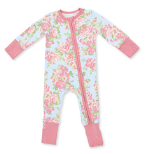 Load image into Gallery viewer, Angel Dear’s Angeline Floral Convertible Romper bursts with vibrant blooms, transforming effortlessly from pajamas to cozy footies. Designed to keep infant girls comfortable and joyful, it’s perfect for brightening every bedtime and playful moment with spirited charm!
