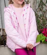 Load image into Gallery viewer, Introducing the ultimate girls puffer jacket from PRODOH! Keep your little one warm in style with this classic pink jacket with a hooded design. Perfect for kids to tweens, this jacket will keep them cozy and stylish throughout the colder months.&nbsp;
