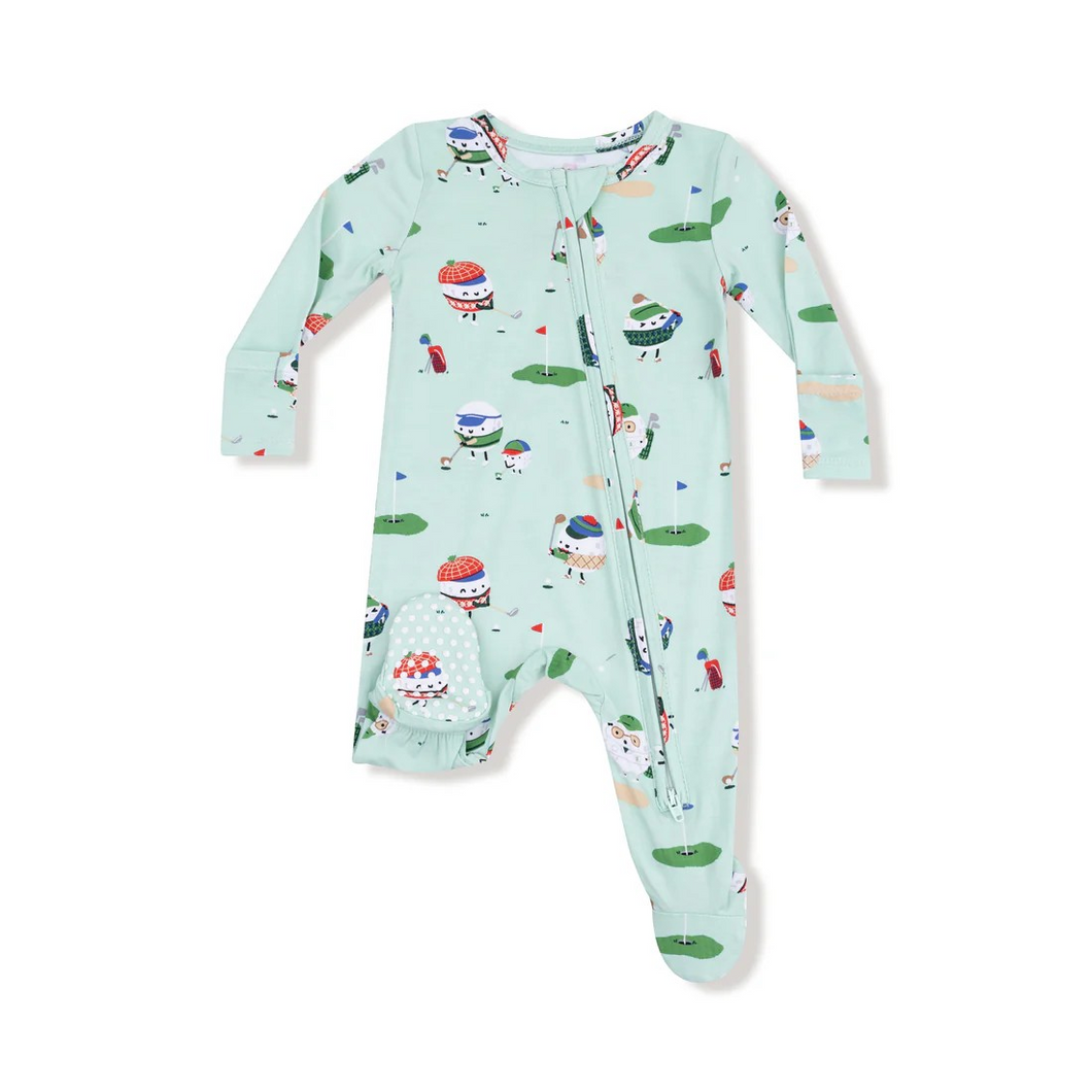 Golf Pros Green 2-Way Zipper Footie