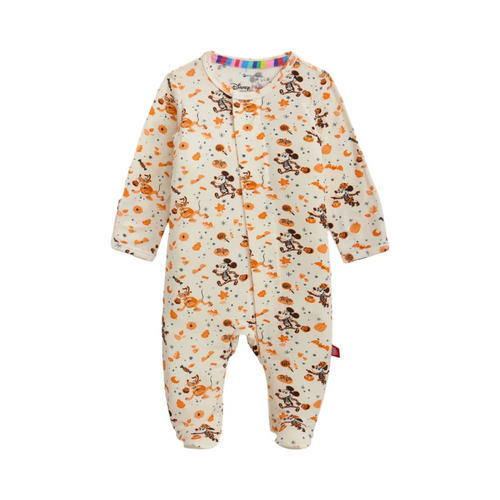 Magnetic Me Disney x Spooky Season Modal Footie. 

This modal Magnetic Footie, designed with magnetic closures, is a quick and quiet lifesaver for all-day and middle-of-the-night diaper changes—that's up to 12 times a day (!). Made from sustainable modal, it's a silky-soft and temperature-regulating sleeper to keep your little one comfy from head to toe.

TENCEL™ modal is bio-based, ethically sourced, biodegradable and more durable than bamboo.