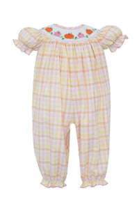 Girls Pink & Orange Pumpkin Bishop Long Bubble