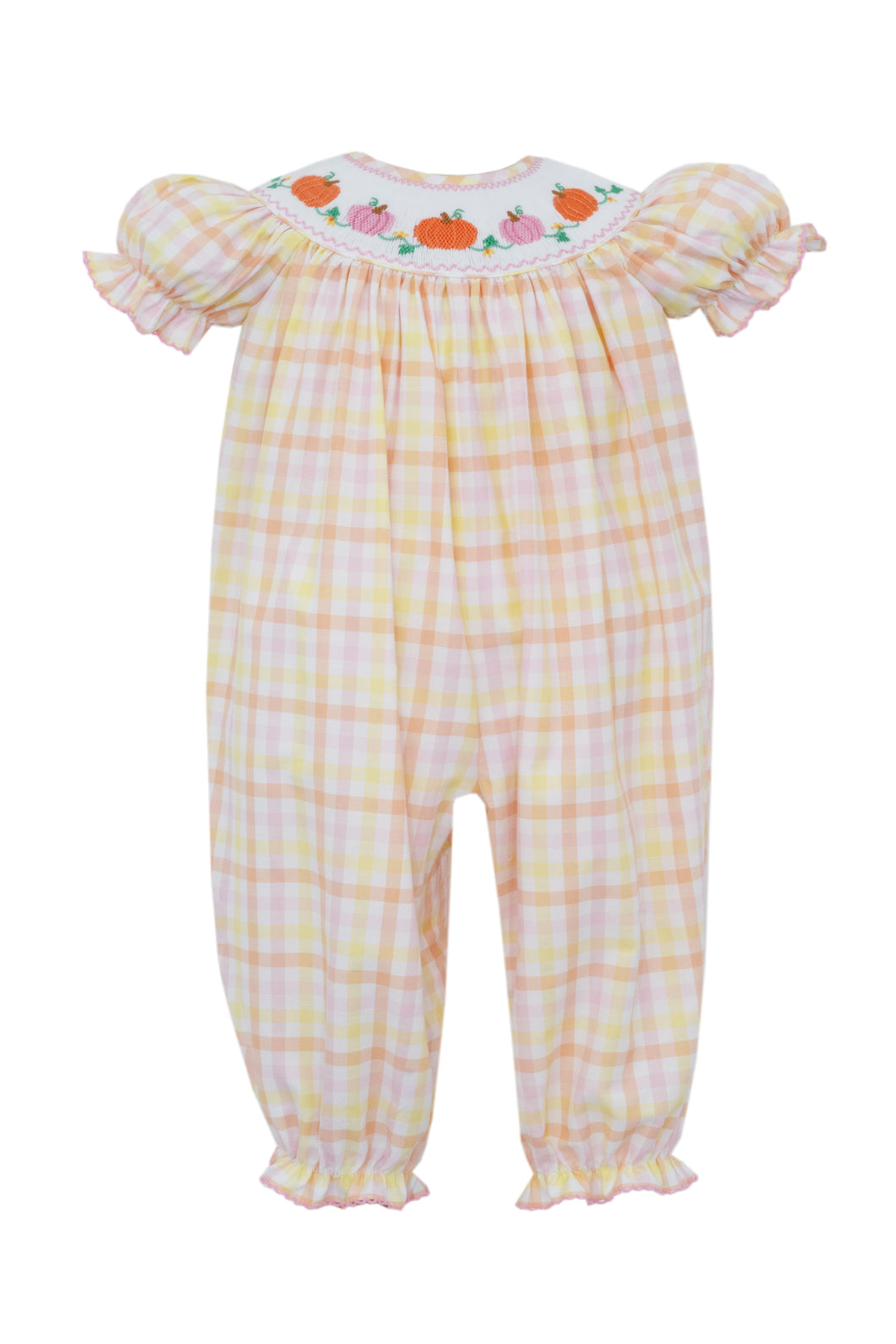 Girls Pink & Orange Pumpkin Bishop Long Bubble