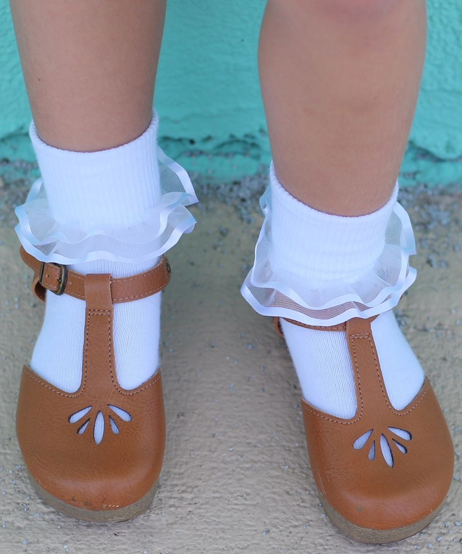Frilly Ruffle Lace Turn Cuff Socks 1 Pair