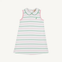 Load image into Gallery viewer, Experience timeless elegance with our Girl’s Peter Pan Collar Sleeveless Dress. Crafted by The Beaufort Bonnet Company, this dress features classic stripes and a darling Peter Pan collar, making it the perfect choice for your girl! Add a touch of sophistication to any occasion with this must-have dress!
