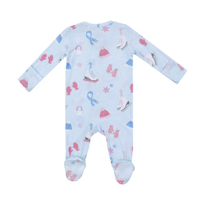Ice Skating- 2 Way Zipper Footie