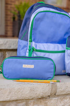 Load image into Gallery viewer, Peyton Pencil Pouch in Barbados Blue/Beale Street Blue

