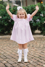 Load image into Gallery viewer, Celebrate her special role with the Girls Big Sister Bishop Dress from Shop Teeta. Featuring a charming pink and white gingham print and a delicate smocked neckline embroidered with &quot;BIG SISTER,&quot; this dress offers a timeless, sweet look perfect for big sister announcements and memorable photo shoots. Comfortable and stylish, it highlights her new status with grace, making every moment unforgettable.
