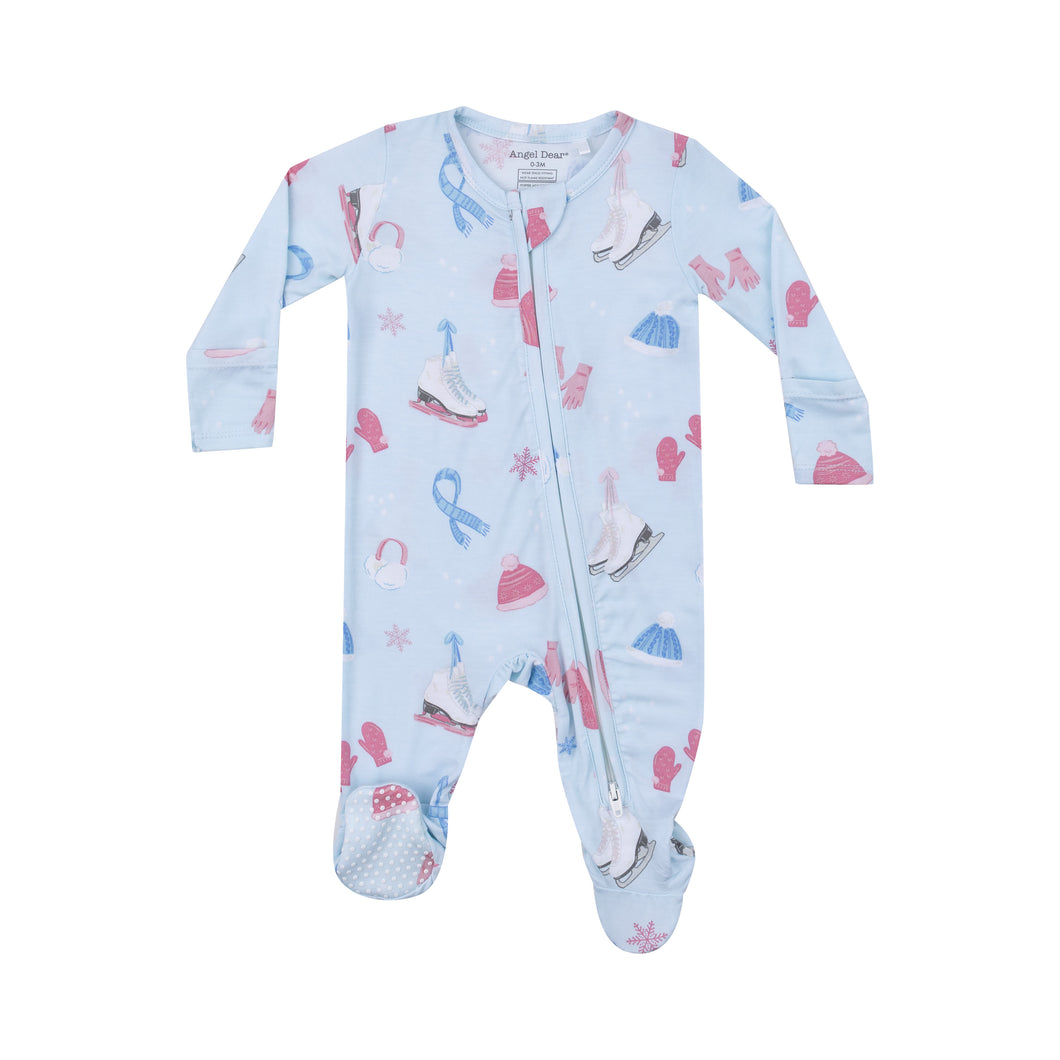 Ice Skating- 2 Way Zipper Footie