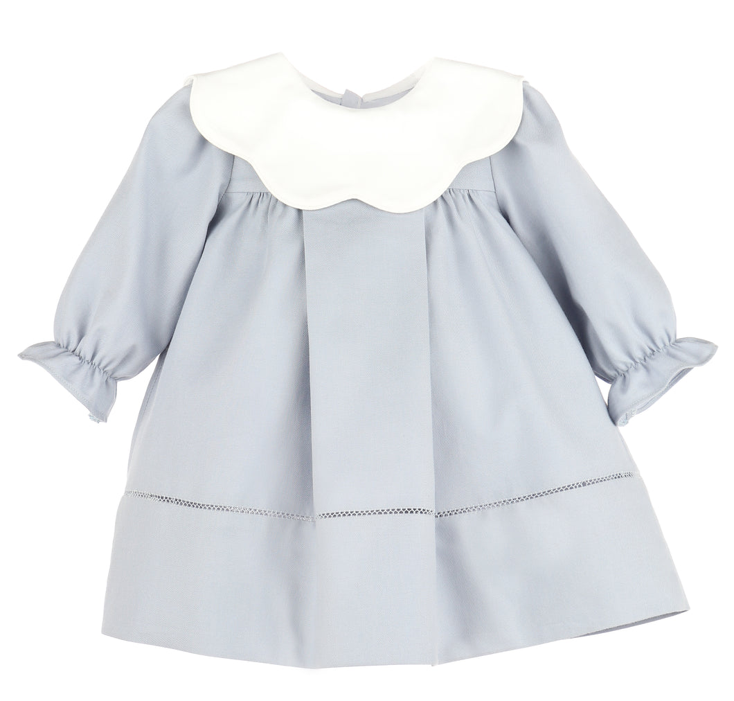 Frosty Twill Scallop Dress