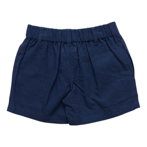 New for Boys! A fresh, more tailored look takes shape on our new to the collection Boys Jackson Short. Available in Navy or Khaki, this pull-on elastic waist short features belt loops at the waist, roomy side pockets sized perfectly for found treasures, and our signature bright blue thread detail on the fixed button at waist. Pair with our Boys Jack Shirt for a perfectly pulled-together look.