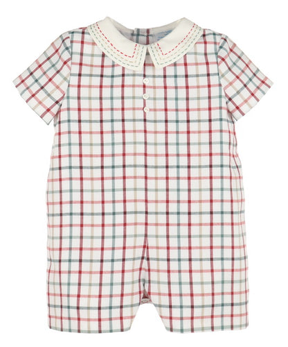 Dress your little one in timeless charm with the Tattersall Plaid Romper from Luli & Me. Featuring a classic collar and cozy fall plaid, this set combines classic style with comfort, making it ideal for any autumn occasion. Perfectly designed for infant boys, it ensures he looks adorable while staying comfortable throughout the day.