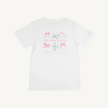 Load image into Gallery viewer, Our Sir Proper&#39;s T-Shirt in Worth Avenue White with Bows is the perfect shirt for every day. Your little one is sure to enjoy this comfortable fit! No Bow, No Go slogan ensures everyone knows how serious the bow situation is! From The Beaufort Bonnet Company.
