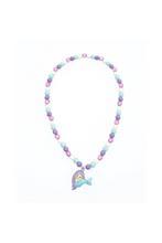 Load image into Gallery viewer, Capture the mystical mermaid vibe with this matte mermaid necklace. With chunky beads and a mermaid pendant. Available in Pink or Purple. Add the Misty Mermaid Dress for your favorite Mermaid lover!
