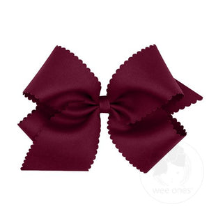 Burgandy Scalloped Bow