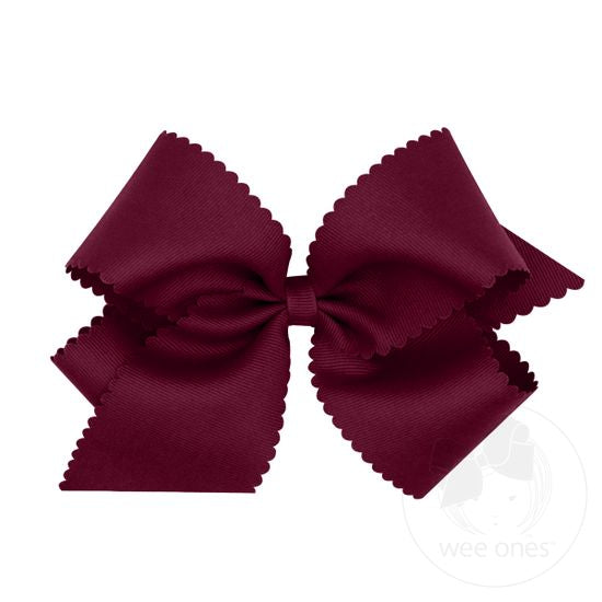 Burgandy Scalloped Bow