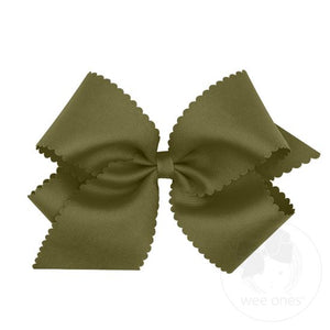 Sage Scalloped Bow