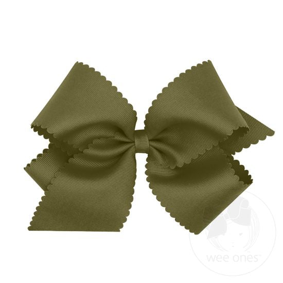 Sage Scalloped Bow
