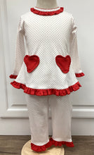 Load image into Gallery viewer, Girl’s Heart Appliqué Pant Set
