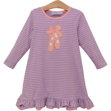 Load image into Gallery viewer, Girls Ballet Slipper Striped Dress
