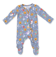 Load image into Gallery viewer, Angel Dear’s Blue Halloween Monster Dress Up 2 Way Zipper Footie wraps your little one in cozy comfort and spooky fun. The easy zipper makes dressing simple, while the playful monster print brings Halloween magic to every cuddle and giggle. Perfect for celebrating the season in style!

