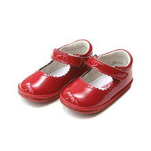 Load image into Gallery viewer, Carra Scalloped Patent Red Mary Jane Baby Shoes

