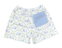 Load image into Gallery viewer, Elevate your little one&#39;s style on the golf course with Let&#39;s PAR-TEE Knit Conrad Shorts from James &amp; Lottie. The soft knit material provides comfort that boy&#39;s love, while the classic design appeals to Moms! Complete the look with the Light Blue Polo for an outfit that&#39;s perfect for the greens!
