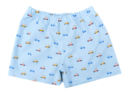 Get your little car enthusiast ready for a day of adventure with Boys Conrad Cars Shorts! Featuring an adorable cars motif and detailed blue back pocket, these shorts are a must-have for any young car lover. Complete the look with the white car embroidered polo for the perfect outfit!