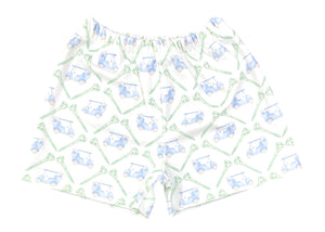 Elevate your little one's style on the golf course with Let's PAR-TEE Knit Conrad Shorts from James &amp; Lottie. The soft knit material provides comfort that boy's love, while the classic design appeals to Moms! Complete the look with the Light Blue Polo for an outfit that's perfect for the greens!