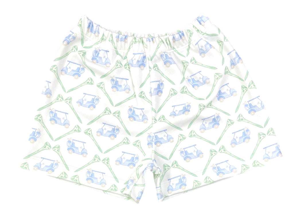 Elevate your little one's style on the golf course with Let's PAR-TEE Knit Conrad Shorts from James & Lottie. The soft knit material provides comfort that boy's love, while the classic design appeals to Moms! Complete the look with the Light Blue Polo for an outfit that's perfect for the greens!