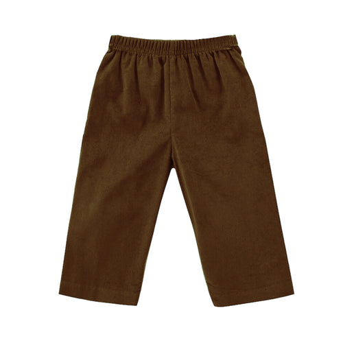 Dress your little one in style and comfort with the Boys Cinnamon Corduroy Leo Pants from Zuccini. Made for toddler boys, these pants perfectly match our Harry's Pumpkin Play Tee. Get your child ready for the season with this charming and comfortable outfit. Shirt sold separately.