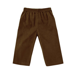 Dress your little one in style and comfort with the Boys Cinnamon Corduroy Leo Pants from Zuccini. Made for toddler boys, these pants perfectly match our Harry's Pumpkin Play Tee. Get your child ready for the season with this charming and comfortable outfit. Shirt sold separately.