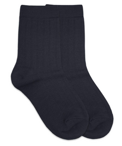 Boys classic rib crew socks perfect for casual everyday clothes or dress wear. Breathable cotton material is soft, comfortable and durable. These lightweight socks are perfect for everyday, play, and school wear.