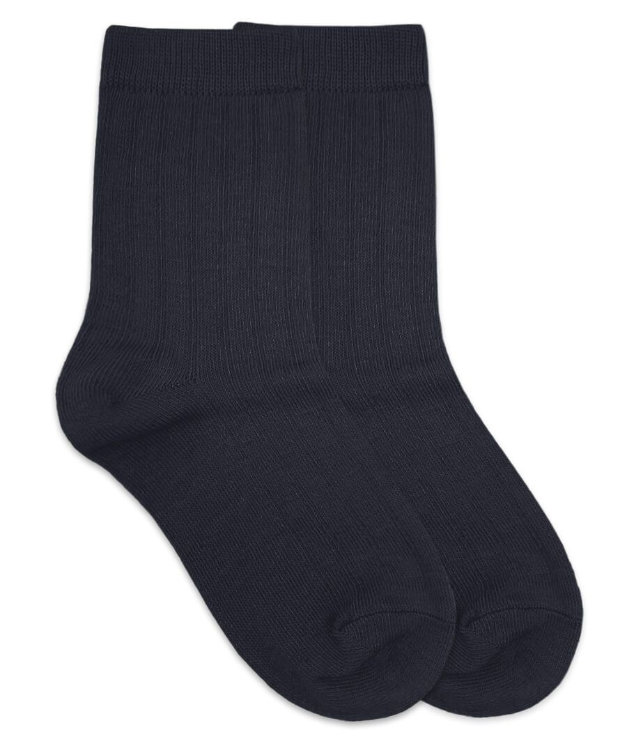 Boys classic rib crew socks perfect for casual everyday clothes or dress wear. Breathable cotton material is soft, comfortable and durable. These lightweight socks are perfect for everyday, play, and school wear.