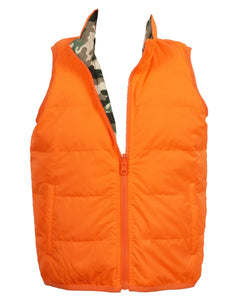Stay ready for fall adventures with the Boys Delta Valley Vest from The Yellow Lamb. This reversible vest features vibrant orange on one side and woodland camo on the other, offering versatile style for boys who love the outdoors. Lightweight yet warm, it’s perfect for layering during crisp autumn days, keeping your little one comfortable and visible on every trail. Durable and easy to wear, this vest combines practicality with fun, making it an essential piece for active boys this season.