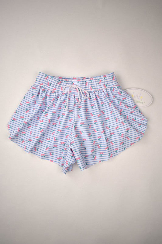 Indulge in whimsical style with Funtasia Too's Girls Cherry Printed Butterfly Shorts! These adorable shorts feature a vibrant butterfly print, perfect for adding a pop of color to any outfit. Made with high-quality fabric for all-day comfort.