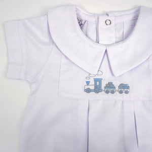 Embroidered Pique Train Bubble