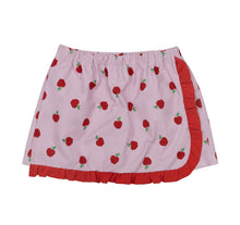 Load image into Gallery viewer, Let your tween sparkle in the Evelyn Schoolyard Apples Skort—soft pink with charming apple prints and built-in shorts for carefree play. Its playful design brings joy to every step and pairs beautifully with the Lucy Schoolhouse Red Shirt. Ready for adventures with style and comfort!

