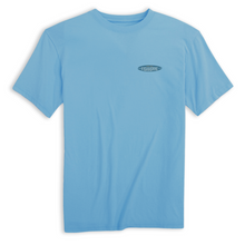 Load image into Gallery viewer, Even Tide Short Sleeve Tee-Featuring a fun surfboard design on the back and our classic Fish Hippie logo on the front, this beloved t-shirt is perfect for any ocean lover. Stay comfortable and show off your love for the beach with this must-have tee.
