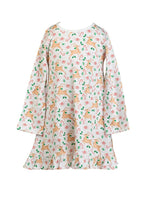 Load image into Gallery viewer, The Proper Peony’s Prancer Pima Play Dress wraps your toddler in soft, breathable Pima cotton, while the charming reindeer print sparks holiday joy. Perfectly effortless for playtime or festive gatherings, this dress brings comfort and cheer to every moment.
