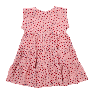 The Girls Peachy Dress in Pink Tiny Roses is a charming choice for fall occasions. Adorned with delicate pink roses and featuring a tiered skirt, this dress combines timeless style with playful elegance. Perfect for making your little girl stand out at any event, it offers both comfort and classic beauty.