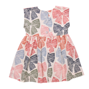 The Girls Adaline Dress in Multi Striped Bows brings a delightful mix of color and charm to your little girl’s wardrobe. Featuring playful striped bows, this dress adds a touch of whimsy while maintaining a stylish silhouette. Its comfortable fit ensures she can move freely, making it ideal for both special occasions and everyday wear. Elevate her look with a dress that combines fun patterns and effortless elegance.