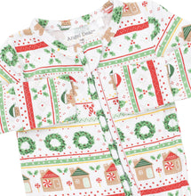 Load image into Gallery viewer, Angel Dear’s Gingerbread Fair Isle Green footie brings joyful holiday spirit in soft, cozy fabric. The two-way zipper ensures easy changes, while the convertible design grows with your baby, offering comfort and festive charm throughout the season. Perfect for memorable Christmas moments!

