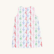 Load image into Gallery viewer, The Beaufort Bonnet Company’s Annie Apron Dress in Bell Court Bows bursts with vibrant, multicolored bows that celebrate joyful style. Its charming shift silhouette offers comfort and effortless movement, making it the perfect choice for any tween girl ready to shine with playful confidence!
