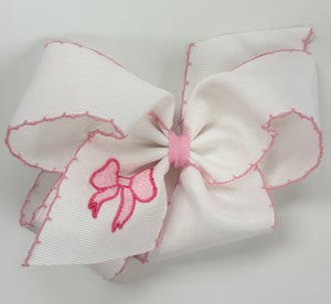 Bow Embroidered Moonstitch Bow