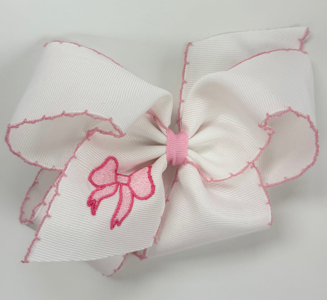 Bow Embroidered Moonstitch Bow