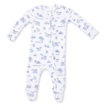 Load image into Gallery viewer, Farm Friends - 2 Way Zipper Footie by Angel Dear wraps your little one in soft, cozy comfort with charming farm-inspired prints. The easy 2-way zipper makes dressing and diaper changes effortless, keeping your baby happy and snug all day long!
