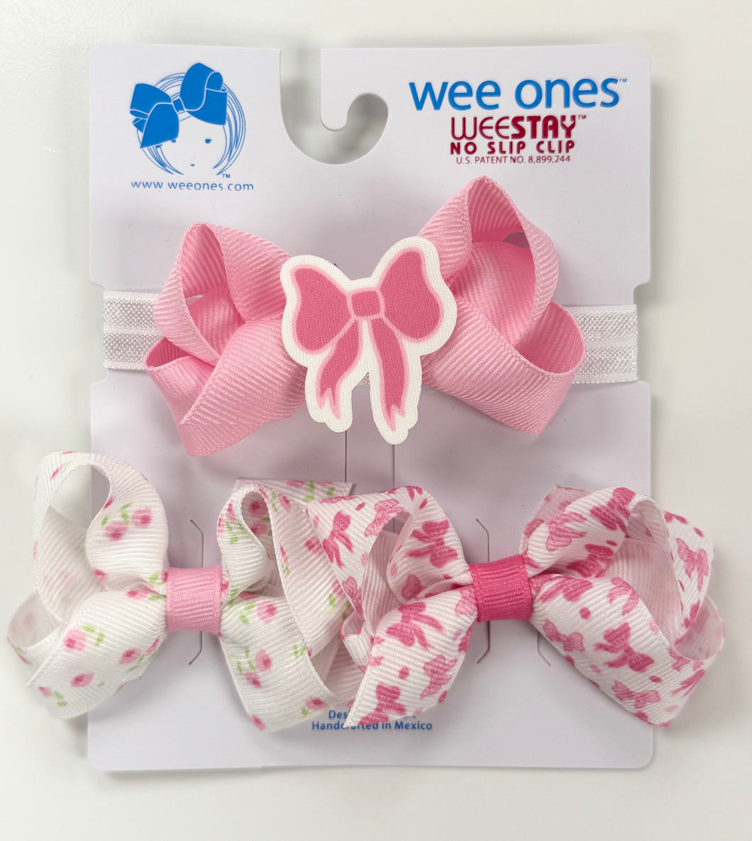 3 Pack Floral & Bow Headband Set