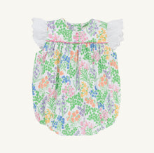 Load image into Gallery viewer, Dress your little one in the Angel Sleeve Blythe Bubble—a delicate floral bubble that captures the fresh spirit of spring and summer. With classic charm from The Beaufort Bonnet Company, this sweet design brings comfort and timeless style to every sunny day!

