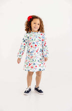 Load image into Gallery viewer, Celebrate cozy elegance with the Long Sleeve Lizzie’s Luxe Leisure Dress in Fair St. Floral by The Beaufort Bonnet Company. Its timeless silhouette and delicate fall floral print bring warmth and charm to every moment your tween wears it!

